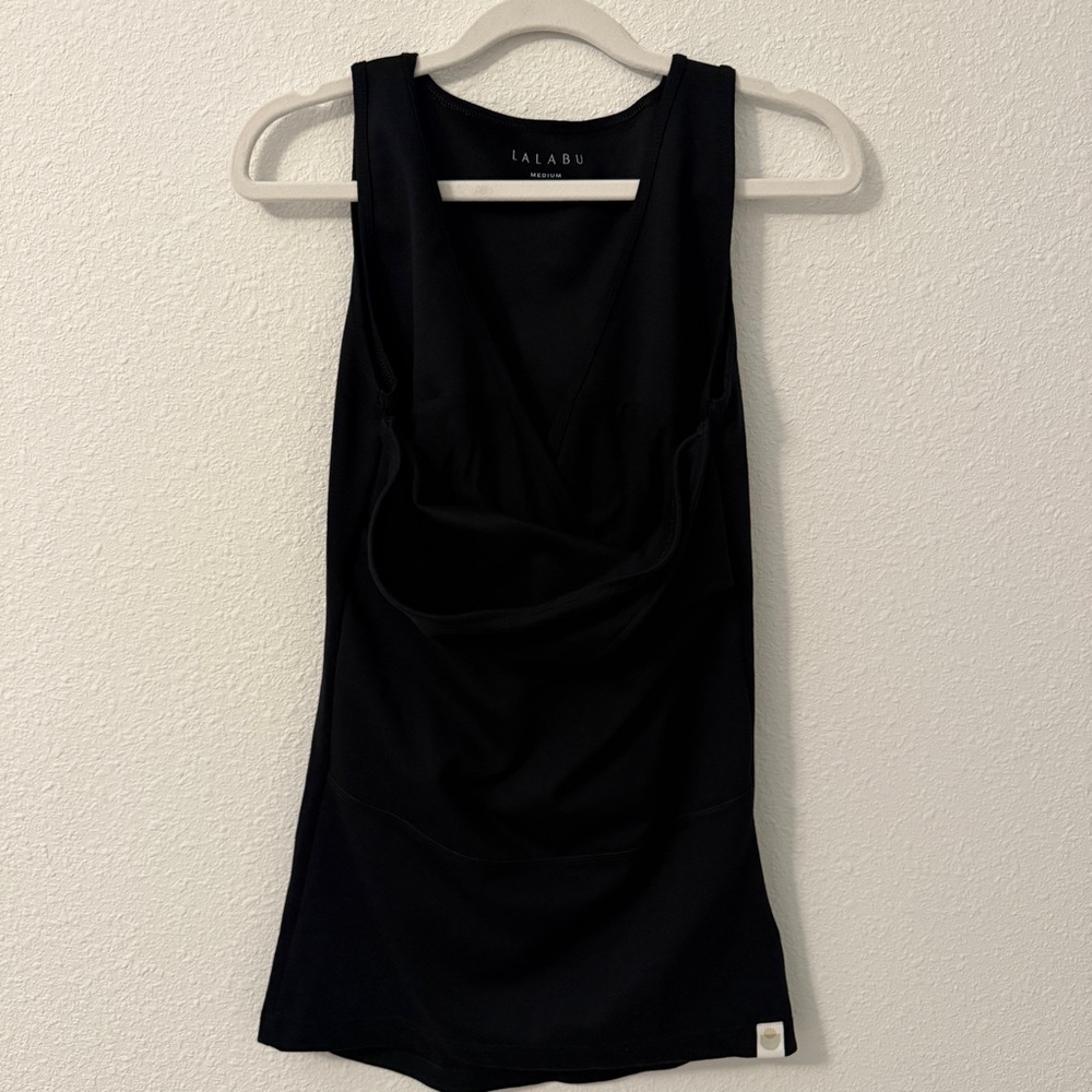 Lalabu Mom Soothe Babywearing Top Black Medium Nursing Carry Shirt